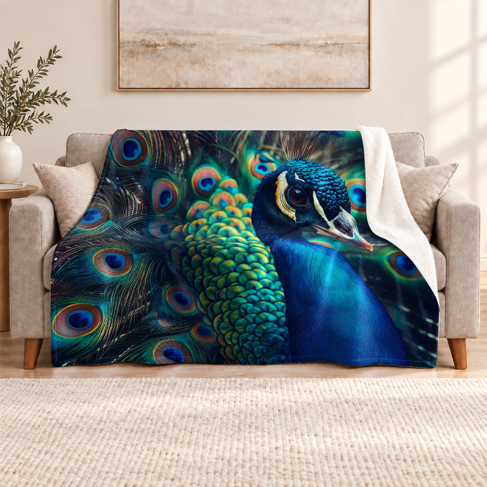 羊羔绒复合毯 90x90inch